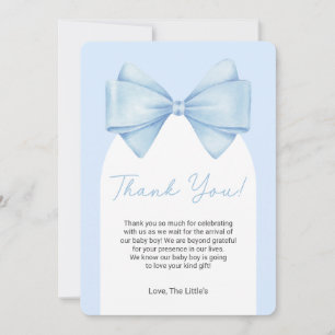 Carte de remerciements de Baby shower moderne Blue