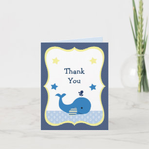 Carte de remerciements de Baby shower nautique à l