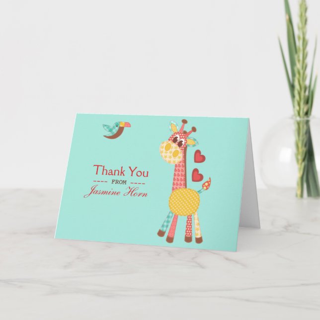 Carte de remerciements de Baby shower Patchwork (Devant)
