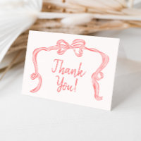 Carte de remerciements de Baby shower pour fille à