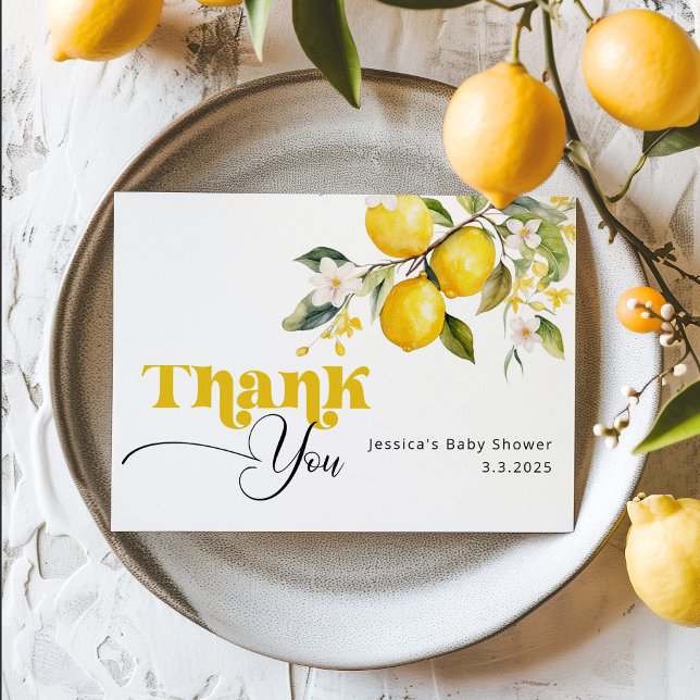 Carte de remerciements de baby shower principal ci (Créateur téléchargé)