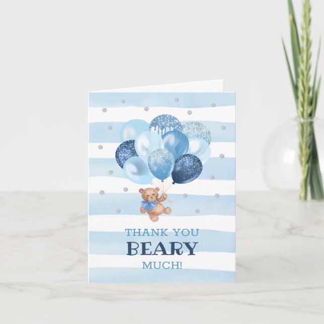 Carte de remerciements de Baby shower Teddy Bear (Devant)