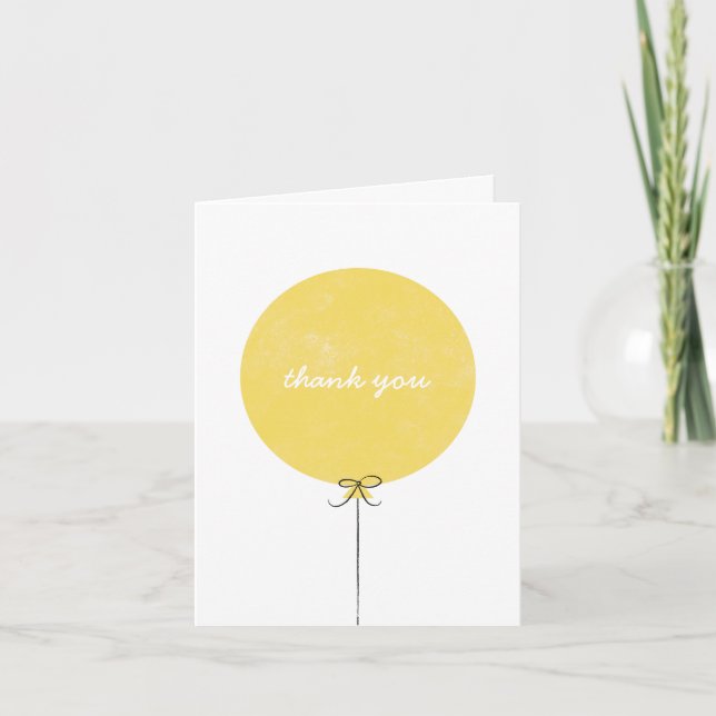 Carte de remerciements de ballon - Citron (Devant)