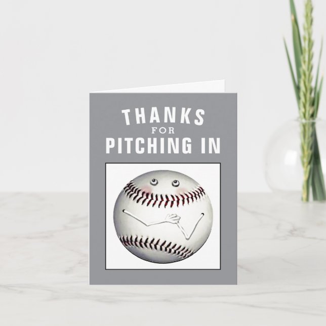 Carte de remerciements de baseball (Devant)