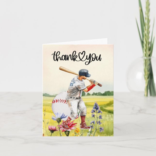 Carte de remerciements de baseball (Devant)
