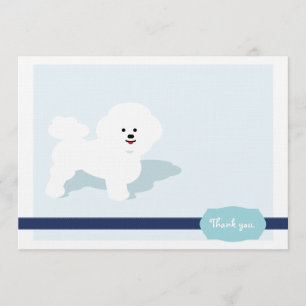 Carte de remerciements de Bichon Frise