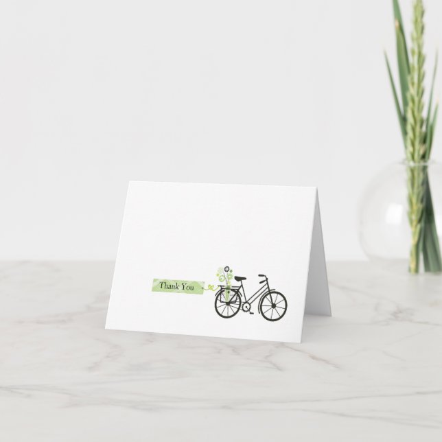 Carte de remerciements de bicyclette (Devant)