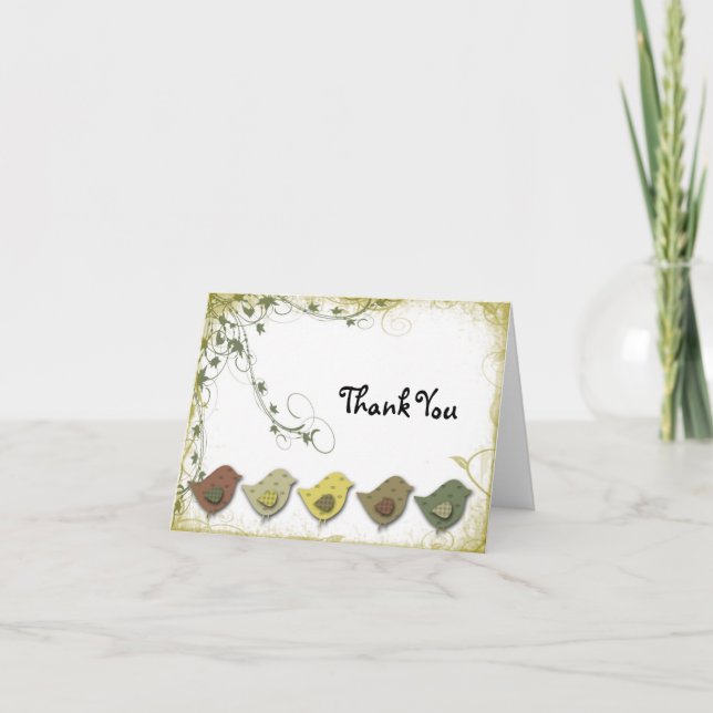 Carte de remerciements de birdie (Devant)