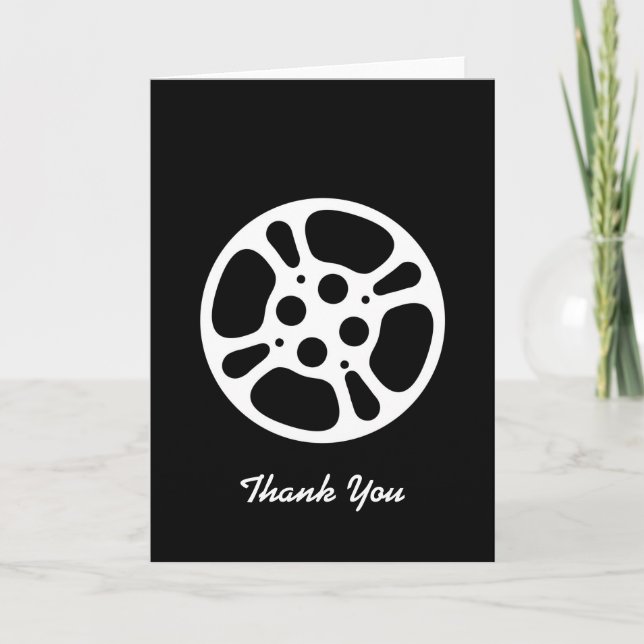 Carte de remerciements de bobine de film/bobine de (Devant)