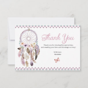 Carte de remerciements de Boho Dreamcatcher