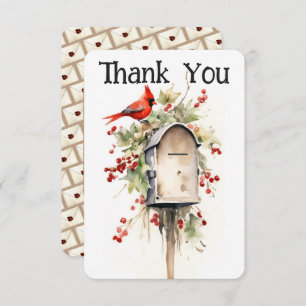 Carte de remerciements de boîte aux lettres du tra