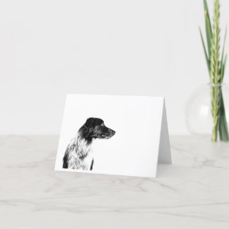 Carte de remerciements de border collie