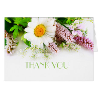 Carte de remerciements de bouquet Daisy de printem