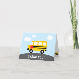 Carte de remerciements de bus scolaire