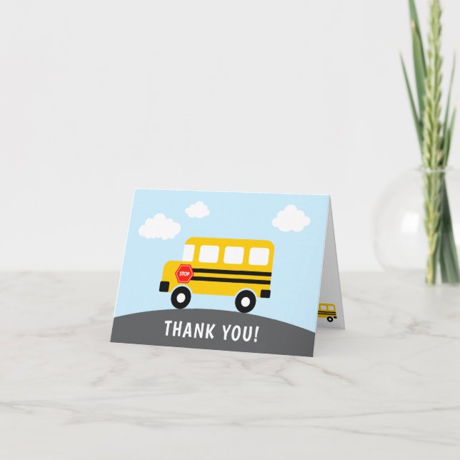 Carte de remerciements de bus scolaire (Devant)