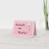 Carte de remerciements de cadeau de baby shower de