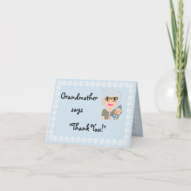Carte de remerciements de cadeau de douche de (Devant)