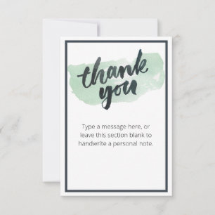 Carte de remerciements de calligraphie à pinceau v