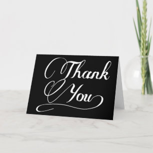 Carte de remerciements de calligraphie moderne en 
