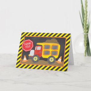 Carte de remerciements de camion de vidange de con