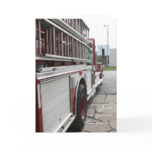 Carte de remerciements de camion d'incendie