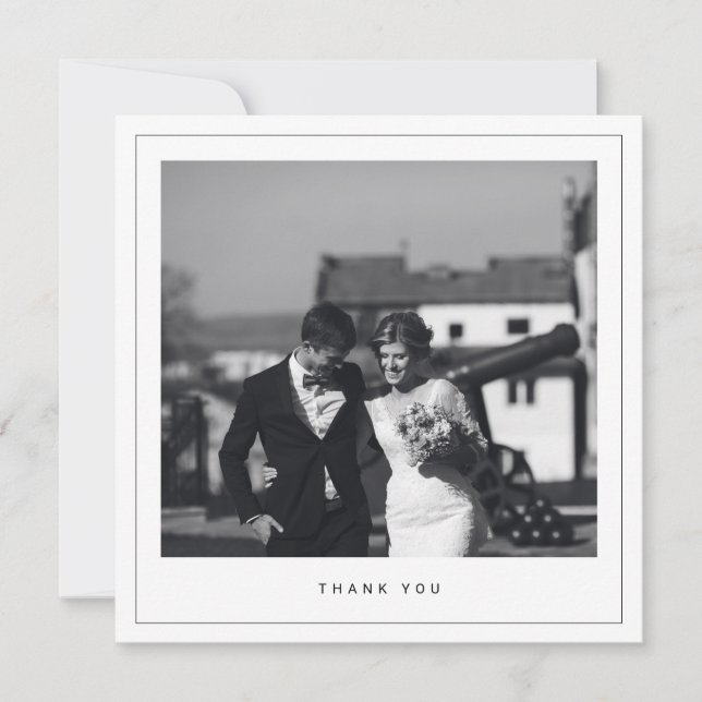 Carte de remerciements de Carré photo Mariage mini (Devant)