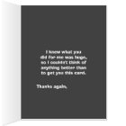 Carte de remerciements de carte jumbo Merci surdim