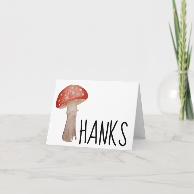 Carte de remerciements de champignons sauvages (Devant)