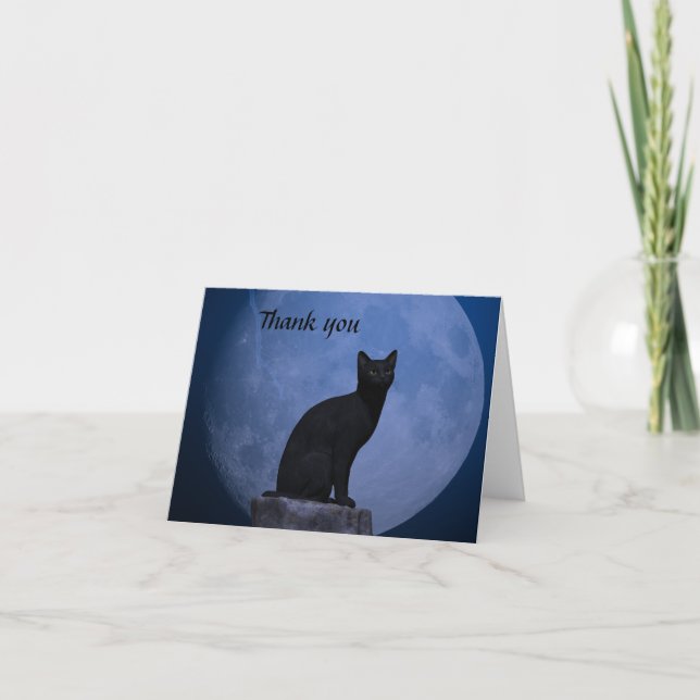 Carte de remerciements de chats de Moonlit (Devant)