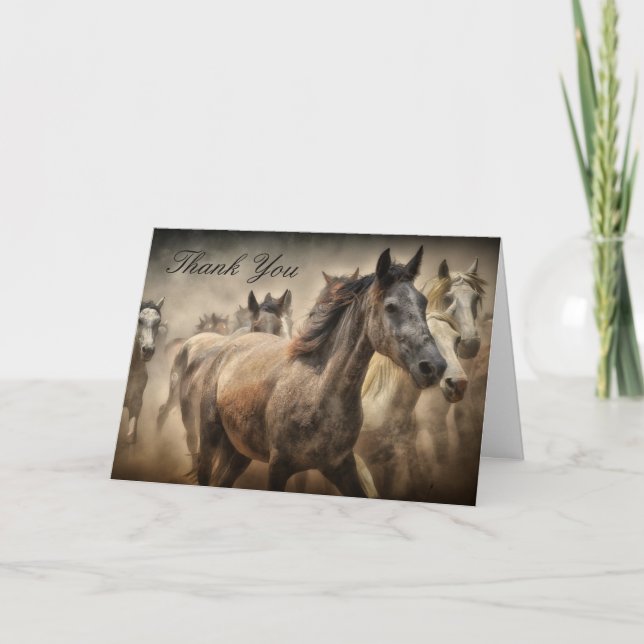 Carte de remerciements de chevaux (Devant)