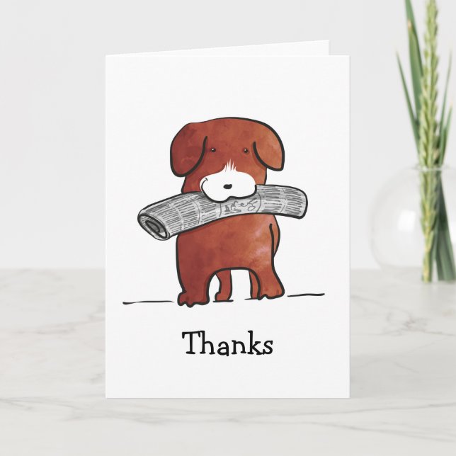 Carte de remerciements de chien (Devant)