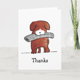 Carte de remerciements de chien