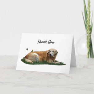 Carte de remerciements de chien de race mixte du L