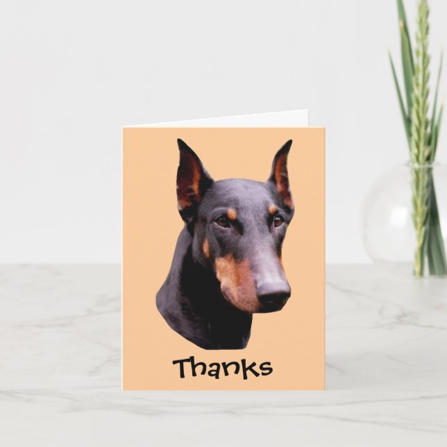 Carte de remerciements de chien de visage de (Devant)