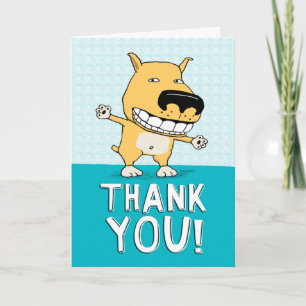 Carte de remerciements de chien mignon