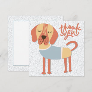 Carte de remerciements de chien mignon