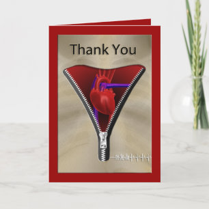 Carte de remerciements de chirurgie cardiaque