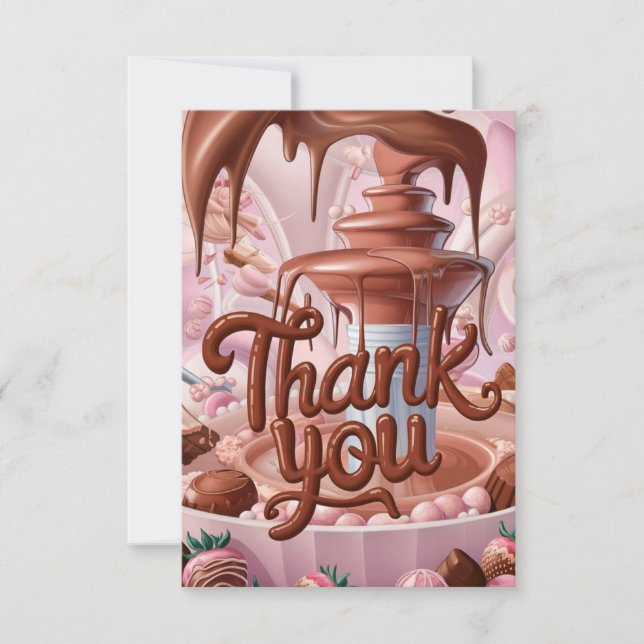Carte de remerciements de chocolat modifiable (Devant)
