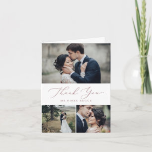 Carte de remerciements de collage photo Delicic Ro