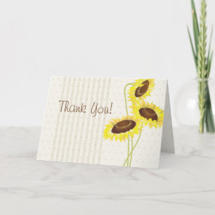 Carte de remerciements De Collection Sunflowers Et