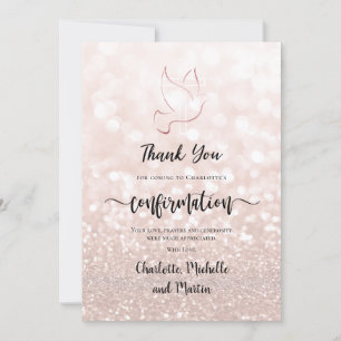 Carte de remerciements de confirmation