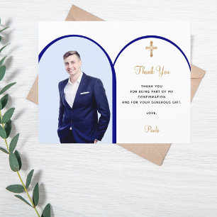 Carte de remerciements de confirmation de l'arc ph