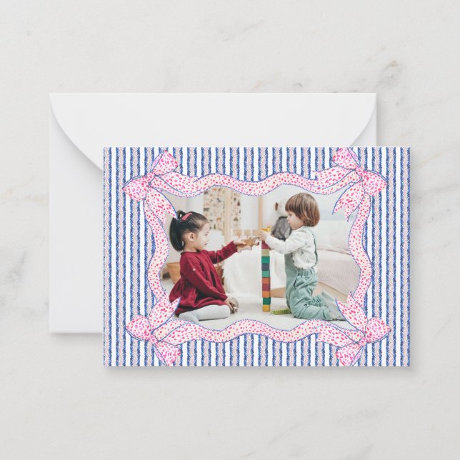 Carte de remerciements de coquette de photo de cad (Dos)