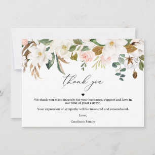 Carte de remerciements De Coton Magnolia Célébrati