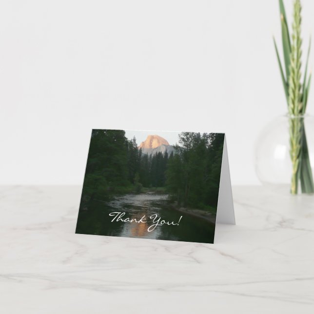 Carte de remerciements de coucher de soleil à demi (Devant)