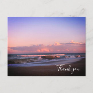 Carte de remerciements de coucher du soleil