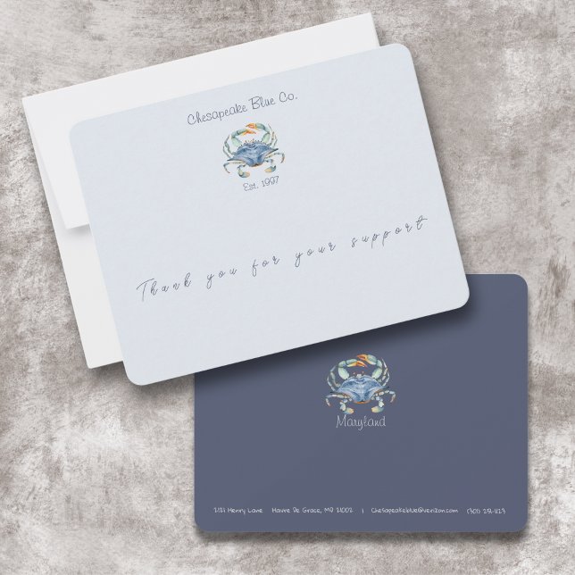 Carte de remerciements de crabe personnalisé Maryl (Créateur téléchargé)