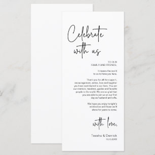 Carte de remerciements De Dîner De Célébration, Ca