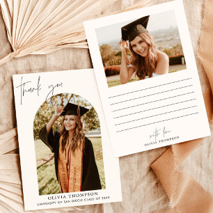 Carte de remerciements de diplôme, Arch Photo Merc