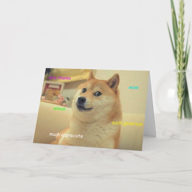 carte de remerciements de doge (Devant)